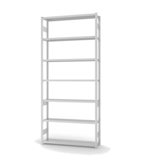 Fachbodenregal Grundregal ORION PLUS, 3.000×1.300×300 mm, lichtgrau