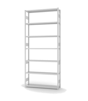 Fachbodenregal Grundregal ORION PLUS, 3.000×1.300×300 mm, lichtgrau