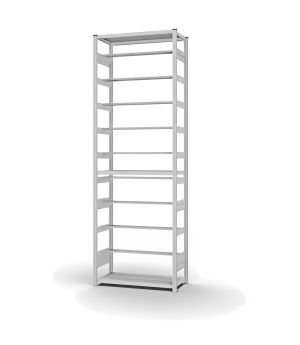 Pendelhefterregal Grundregal ORION PLUS, 3.000×1.000×400 mm, lichtgrau
