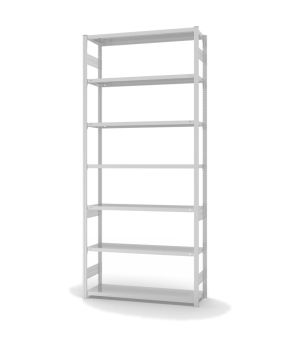 Fachbodenregal Grundregal ORION PLUS, 3.000×1.300×400 mm, lichtgrau