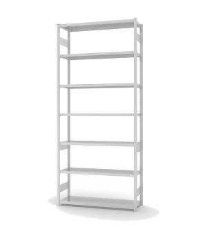 Fachbodenregal Grundregal ORION PLUS, 3.000×1.300×400 mm, lichtgrau