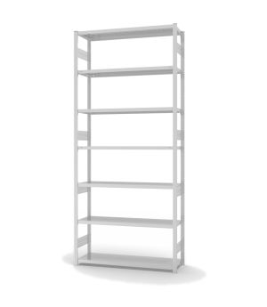 Fachbodenregal Grundregal ORION PLUS, 3.000×1.300×400 mm, lichtgrau