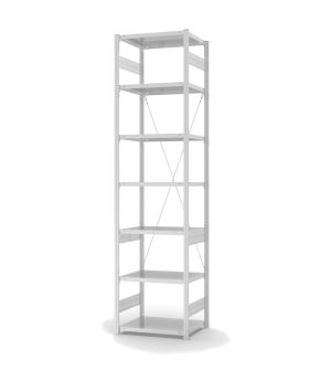 Fachbodenregal Grundregal ORION PLUS, 3.000×750×500 mm, lichtgrau