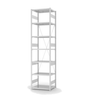 Fachbodenregal Grundregal ORION PLUS, 3.000×750×500 mm, lichtgrau