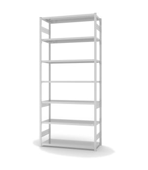 Fachbodenregal Grundregal ORION PLUS, 3.000×1.300×500 mm, lichtgrau
