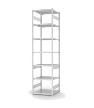 Fachbodenregal Grundregal ORION PLUS, 3.000×750×600 mm, lichtgrau