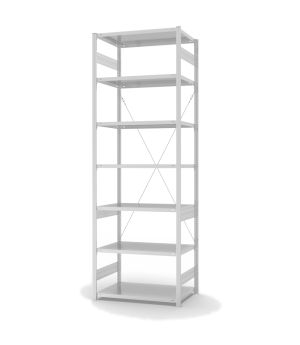 Lebensmittelregal Grundregal ORION PLUS, 3.000×1.000×600 mm, weiss