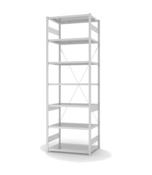 Fachbodenregal Grundregal ORION PLUS, 3.000×1.000×600 mm, lichtgrau
