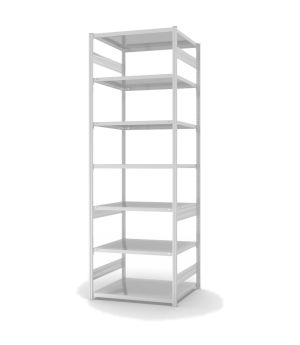 Fachbodenregal Grundregal ORION PLUS, 3.000×1.000×800 mm, lichtgrau