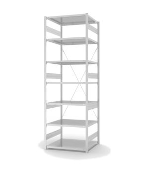 Fachbodenregal Grundregal ORION PLUS, 3.000×1.000×800 mm, lichtgrau