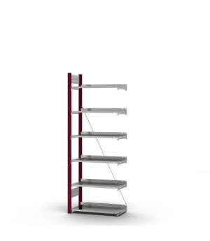 Aktenregal Anbauregal ORION PLUS, 2.000×750×300 mm, verzinkt