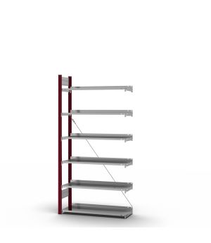 Aktenregal Anbauregal ORION PLUS, 2.000×1.000×300 mm, verzinkt