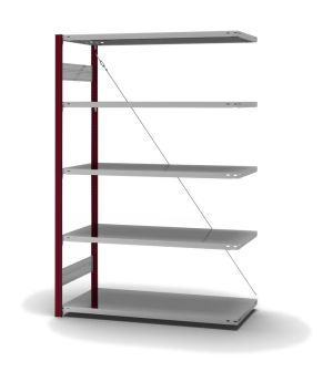 Fachbodenregal Anbauregal ORION PLUS, 2.000×1.300×600 mm, verzinkt