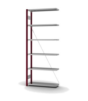 Fachbodenregal Anbauregal ORION PLUS, 2.500×1.000×300 mm, verzinkt