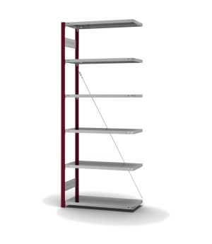 Fachbodenregal Anbauregal ORION PLUS, 2.500×1.000×400 mm, verzinkt