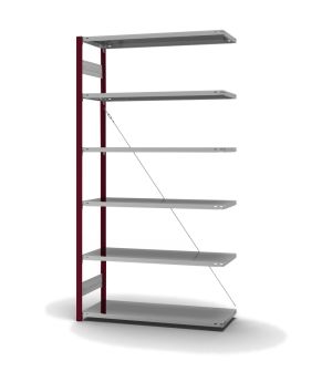 Fachbodenregal Anbauregal ORION PLUS, 2.500×1.300×500 mm, verzinkt
