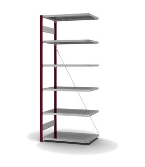 Fachbodenregal Anbauregal ORION PLUS, 2.500×1.000×600 mm, verzinkt