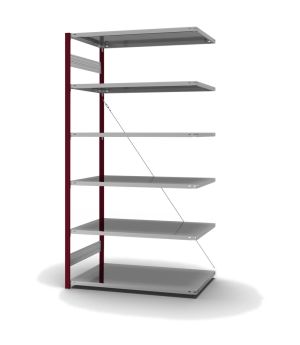 Fachbodenregal Anbauregal ORION PLUS, 2.500×1.300×800 mm, verzinkt