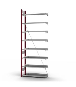 Aktenregal Anbauregal ORION PLUS, 2.700×1.000×300 mm, verzinkt