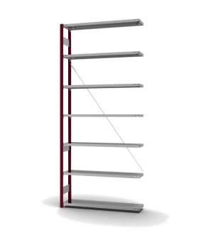 Fachbodenregal Anbauregal ORION PLUS, 3.000×1.300×300 mm, verzinkt