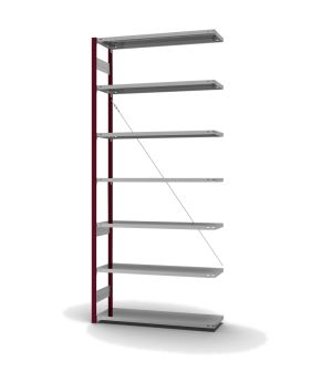 Fachbodenregal Anbauregal ORION PLUS, 3.000×1.300×400 mm, verzinkt