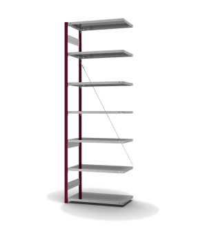 Fachbodenregal Anbauregal ORION PLUS, 3.000×1.000×500 mm, verzinkt