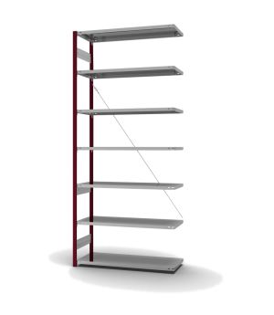 Fachbodenregal Anbauregal ORION PLUS, 3.000×1.300×500 mm, verzinkt