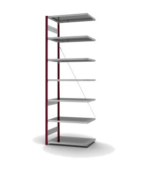 Fachbodenregal Anbauregal ORION PLUS, 3.000×1.000×600 mm, verzinkt