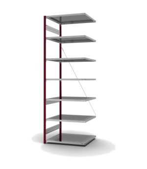 Fachbodenregal Anbauregal ORION PLUS, 3.000×1.000×800 mm, verzinkt