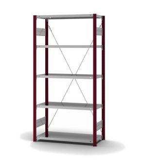Fachbodenregal Grundregal ORION PLUS, 2.000×1.000×400 mm, verzinkt