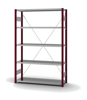 Fachbodenregal Grundregal ORION PLUS, 2.000×1.300×400 mm, verzinkt