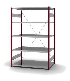 Fachbodenregal Grundregal ORION PLUS, 2.000×1.300×800 mm, verzinkt