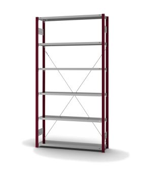 Fachbodenregal Grundregal ORION PLUS, 2.500×1.300×300 mm, verzinkt