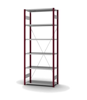 Fachbodenregal Grundregal ORION PLUS, 2.500×1.000×400 mm, verzinkt
