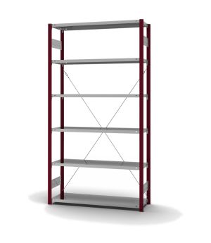 Fachbodenregal Grundregal ORION PLUS, 2.500×1.300×400 mm, verzinkt