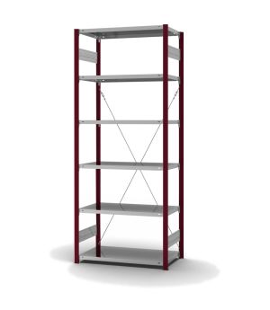 Fachbodenregal Grundregal ORION PLUS, 2.500×1.000×500 mm, verzinkt