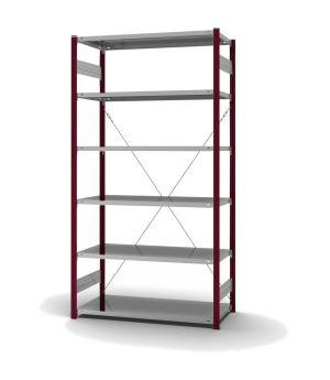 Fachbodenregal Grundregal ORION PLUS, 2.500×1.300×600 mm, verzinkt