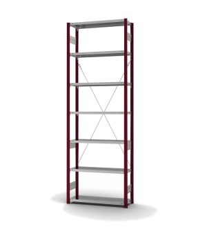 Fachbodenregal Grundregal ORION PLUS, 3.000×1.000×300 mm, verzinkt