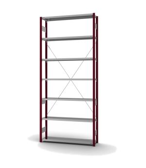 Fachbodenregal Grundregal ORION PLUS, 3.000×1.300×300 mm, verzinkt