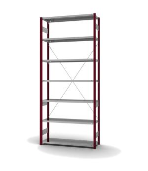 Fachbodenregal Grundregal ORION PLUS, 3.000×1.300×400 mm, verzinkt