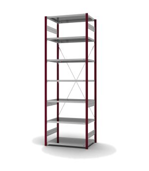 Fachbodenregal Grundregal ORION PLUS, 3.000×1.000×600 mm, verzinkt