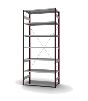Fachbodenregal Grundregal ORION PLUS, 3.000×1.300×600 mm, verzinkt