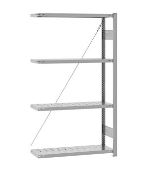 Edelstahlregal Anbauregal ORION PLUS, 1.750×1.000×300 mm, Edelstahl