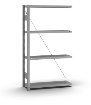 Edelstahlregal Anbauregal ORION PLUS, 1.750×1.000×300 mm, Edelstahl