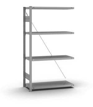 Edelstahlregal Anbauregal ORION PLUS, 1.750×1.000×400 mm, Edelstahl