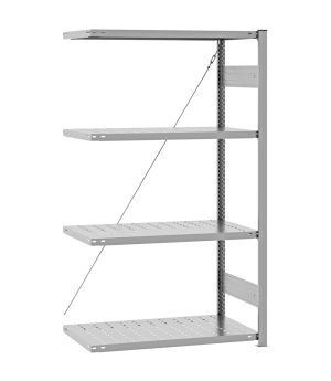 Edelstahlregal Anbauregal ORION PLUS, 1.750×1.000×500 mm, Edelstahl