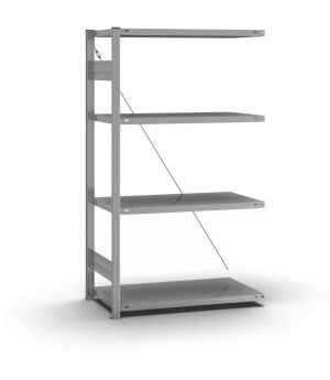 Edelstahlregal Anbauregal ORION PLUS, 1.750×1.000×500 mm, Edelstahl