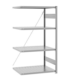 Edelstahlregal Anbauregal ORION PLUS, 1.750×1.000×600 mm, Edelstahl