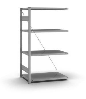 Edelstahlregal Anbauregal ORION PLUS, 1.750×1.000×600 mm, Edelstahl