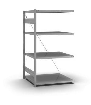 Edelstahlregal Anbauregal ORION PLUS, 1.750×1.000×800 mm, Edelstahl